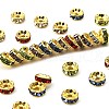 Brass Rhinestone Spacer Beads RB-A014-Z8mm-G-1