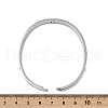 201 Stainless Steel with Rhinestone Bangles for Women BJEW-B138-04P-5