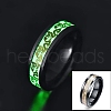 Luminous Glow in the Dark Dragon Stainless Steel Finger Ring PW-WG84200-05-1