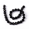 Half-Handmade Transparent Glass Beads Strands GF10mmC27Y-3