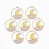 Alloy Enamel Pendants ENAM-S122-010-NR-2