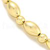Brass Beaded Necklaces NJEW-P307-04G-2