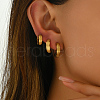 3 Pairs Vintage Frosted Brass Hoop Earring Sets MK3125-1-2