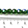 Electroplate Transparent Glass Beads Strands EGLA-A035-T8mm-L10-4