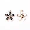 Zinc Alloy Enamel Flower Pendant ENAM-TAC0007-14B-1