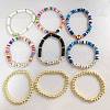 9Pcs 9 Style Word Thank Teach Love Acrylic & Synthetic Hematite Stretch Bracelets Set BJEW-SW00100-1