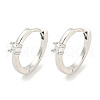 Brass Micro Pave Clear Cubic Zirconia Earrings EJEW-S228-03P-1