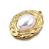 Plastic Pearl Pendants STAS-Q360-03B-G-2