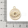 Brass Micro Pave Clear Cubic Zirconia Pendants KK-M275-35G-3