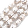 Natural Nucleated Pear Beads Strands PEAR-B004-15N-05A-01-2