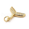 Brass Micro Pave Cubic Zirconia Pendants KK-H433-26G-3
