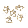 Brass Clear Cubic Zirconia Pendants KK-E068-VA070-2-3