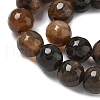 Dyed Natural Agate Faceted Round Beads Strands G-E320E-8mm-14-3