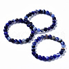 Natural Striped Agate/Banded Agate Beaded Stretch Bracelets BJEW-Q692-03E-1