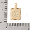 Brass Cubic Zirconia Pendants KK-Z050-01G-02-3