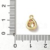 Brass Micro Pave Cubic Zirconia Charms KK-I276-38G-3