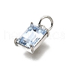 Brass Glass Charms KK-V011-36P-B-2