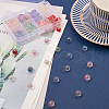 96Pcs 8 Colors Transparent Spray Painted Frosted Glass Beads GLAA-CJ0001-40-5