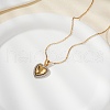 Stylish Brass Micro Pave Clear Cubic Zirconia Pendant Necklaces for Daily Wear EA0793-1-3