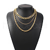 Punk Style Alloy 3 Layer Necklaces for Women WGA180C-07-2