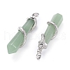 Natural Green Aventurine Big Pointed Pendants G-F696-B05-3