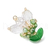 Transparent Glass Pendants PALLOY-MZ00722-04-2