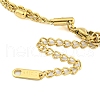 Ion Plating(IP) 304 Stainless Steel Pave Clear Cubic Zirconia Column Double Layer Necklaces NJEW-S426-02G-3