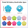 SOFPLATE 40Pcs 10 Colors UV Plating Iridescent Acrylic Beads MACR-SP0001-39-2