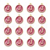 Golden Plated Alloy Enamel Charms ENAM-S118-08J-2