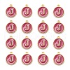 Golden Plated Alloy Enamel Charms ENAM-S118-08J-2