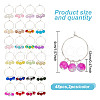 48Pcs 24 Colors Brass Wine Glass Charms AJEW-GO00002-2