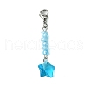 Star Glass & Seed Beads Pendant Decoration HJEW-JM02110-4