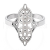 Non-Tarnish 304 Stainless Steel Sailor's Knot Adjustable Ring RJEW-T027-01P-3