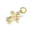 Brass Micro Pave Cubic Zirconia Pendants KK-Z100-41G-01-2