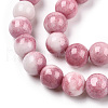 Opaque Crackle Glass Round Beads Strands GLAA-T031-10mm-01I-2
