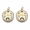 Brass Micro Pave Colorful Cubic Zirconia Pendants KK-S356-225G-NF-1