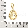 Brass with Cubic Zirconia Pendants KK-G496-04G-3