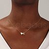 Simple Style Adjustable 316L Surgical Stainless Steel Heart and Initial Pendant Necklaces for Women WG95AEF-11-2