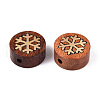 Natural Sandalwood Mala and Brass Finding Beads WOOD-T032-33C-2