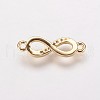 Brass Cubic Zirconia Links KK-P134-57G-2