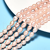Oval Natural Cultured Freshwater Pearl Beads Strands PEAR-N012-07I-5