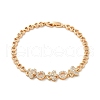 Brass Micro Pave Cubic Zirconia Link Chain Bracelets KK-R217-44G-4