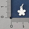 925 Sterling Silver Flower Charms with Jump Rings STER-R013-07S-3
