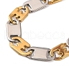 201 Stainless Steel Mariner Link Chain Bracelets BJEW-B078-58GP-2