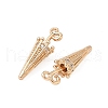 Brass Micro Pave Cubic Zirconia Pendants KK-S531-17G-2