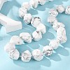 Natural Howlite Nuggets Beaded Necklaces for Women Men NJEW-K388-01N-3