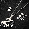 201 Stainless Steel Pendant Necklaces & Stud Earrings Sets WG00841-45-1