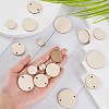  120Pcs 12 Styles Unfinished Wood Round Pieces WOOD-NB0001-89-3