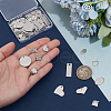   72Pcs 12 Styles 304 & 201 Stainless Steel Stamping Blank Tag Pendants STAS-PH0005-58-3