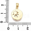 Brass Micro Pave Cubic Zirconia Pendants KK-T070-38G-3